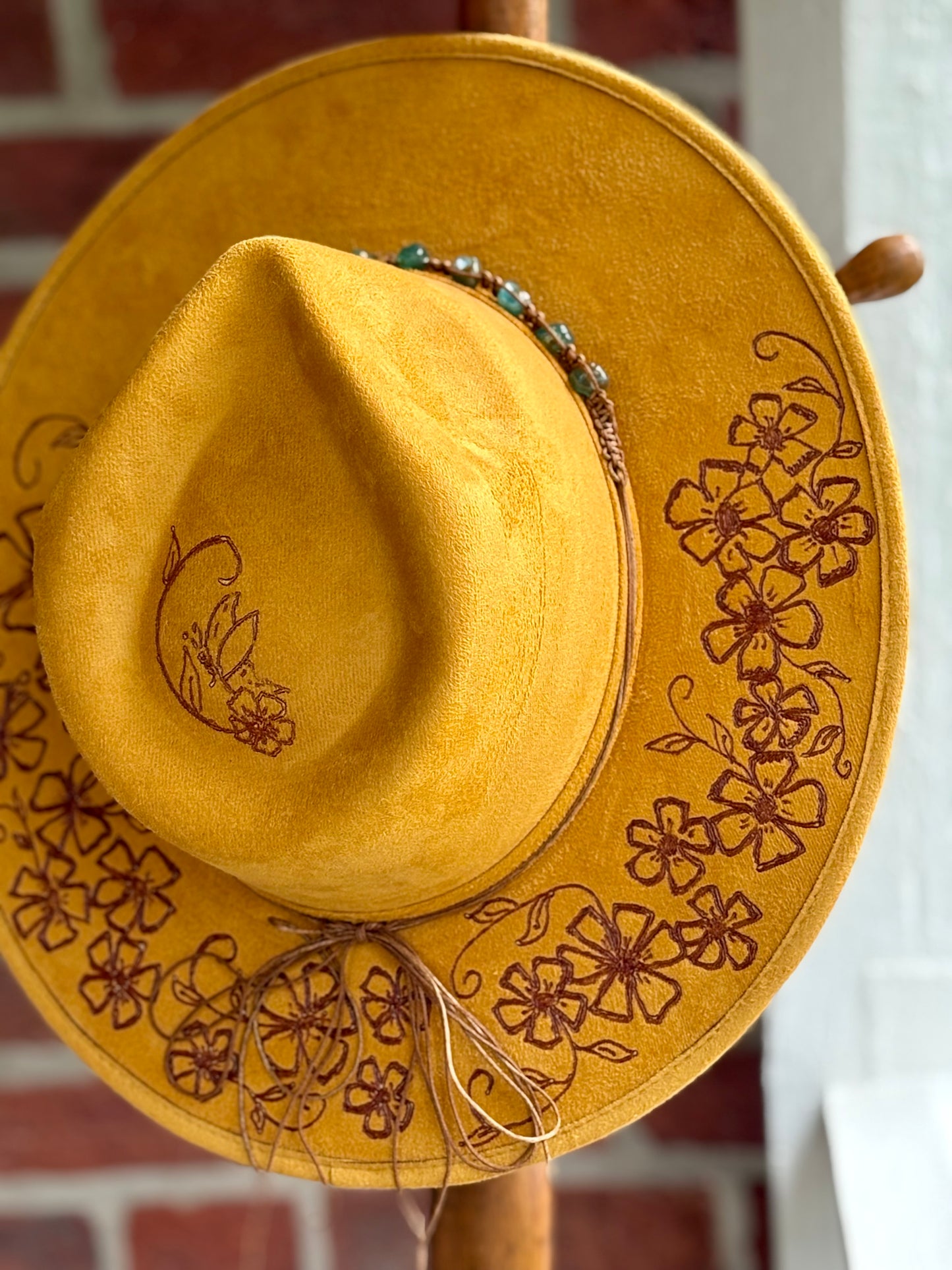 Floral Mustard Flatbrim