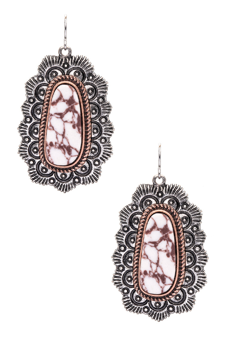 White Drop Earrings