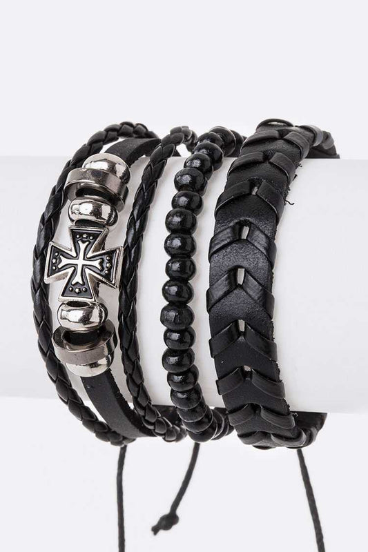 Black Leather Bracelet