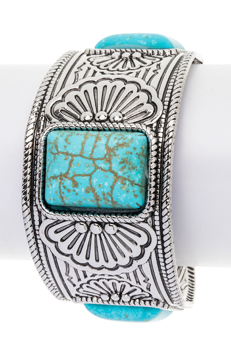 Bangle with Rectangle Stone