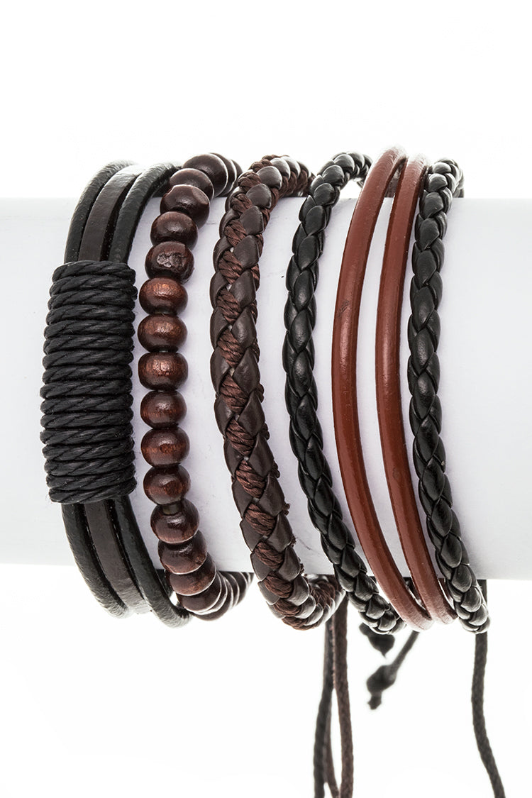 Leather Bracelet Set