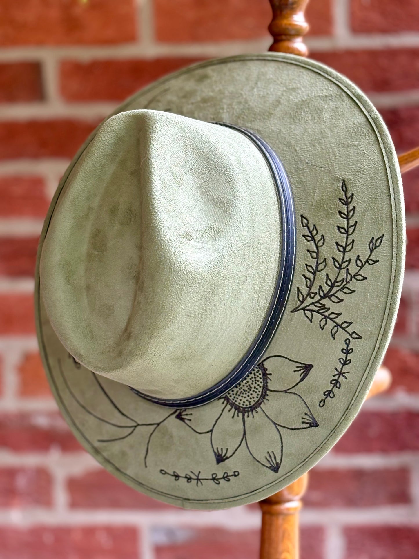 Sunflowers and Wheat Sage Green