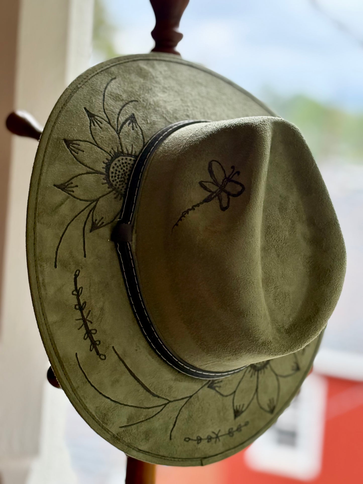 Sunflowers and Wheat Sage Green