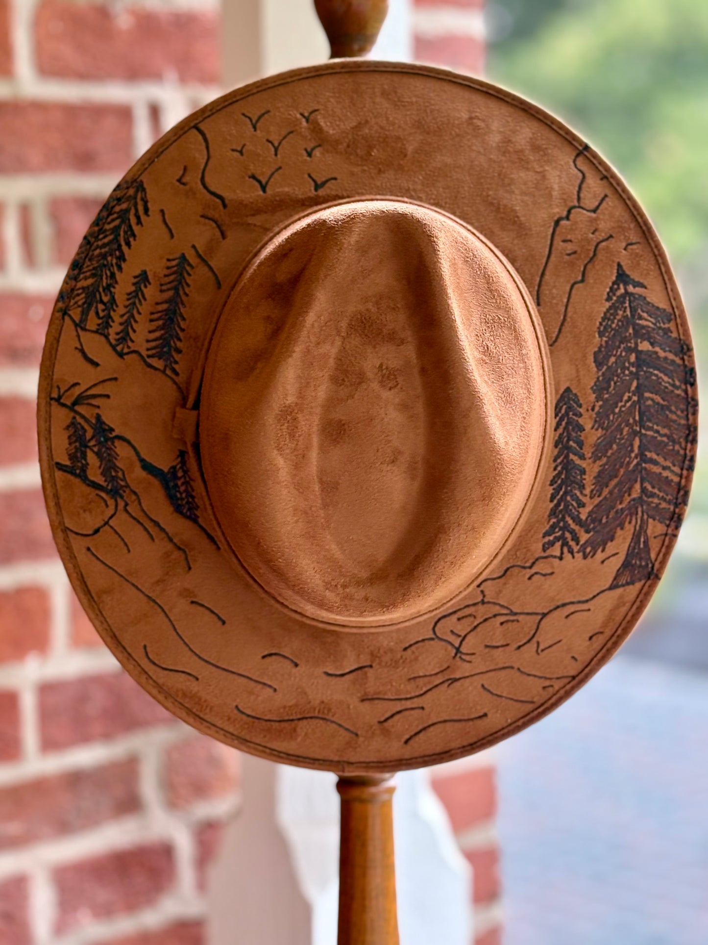 Mountains and Lakes Caramel Flat Brim