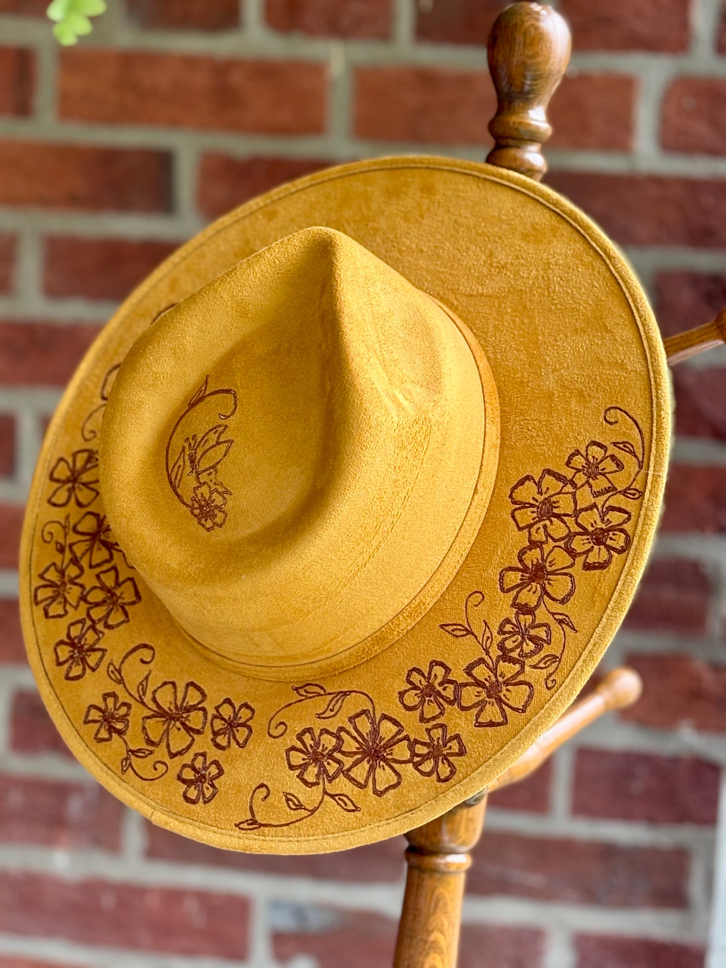 Floral Mustard Flatbrim