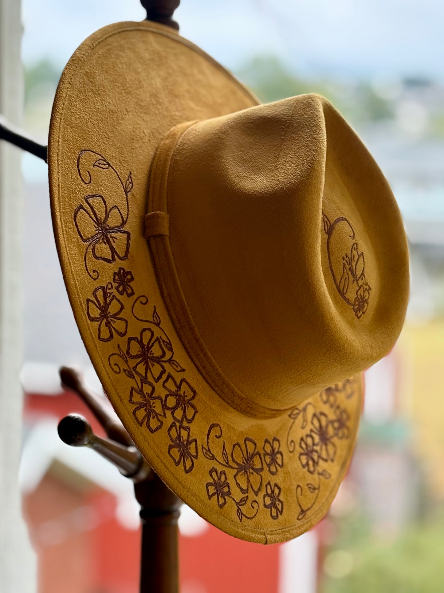 Floral Mustard Flatbrim