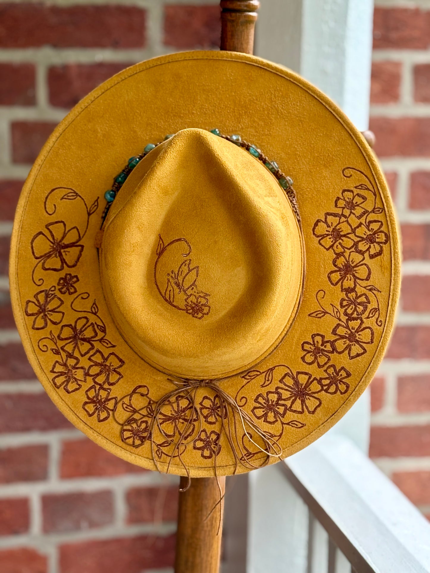 Floral Mustard Flatbrim