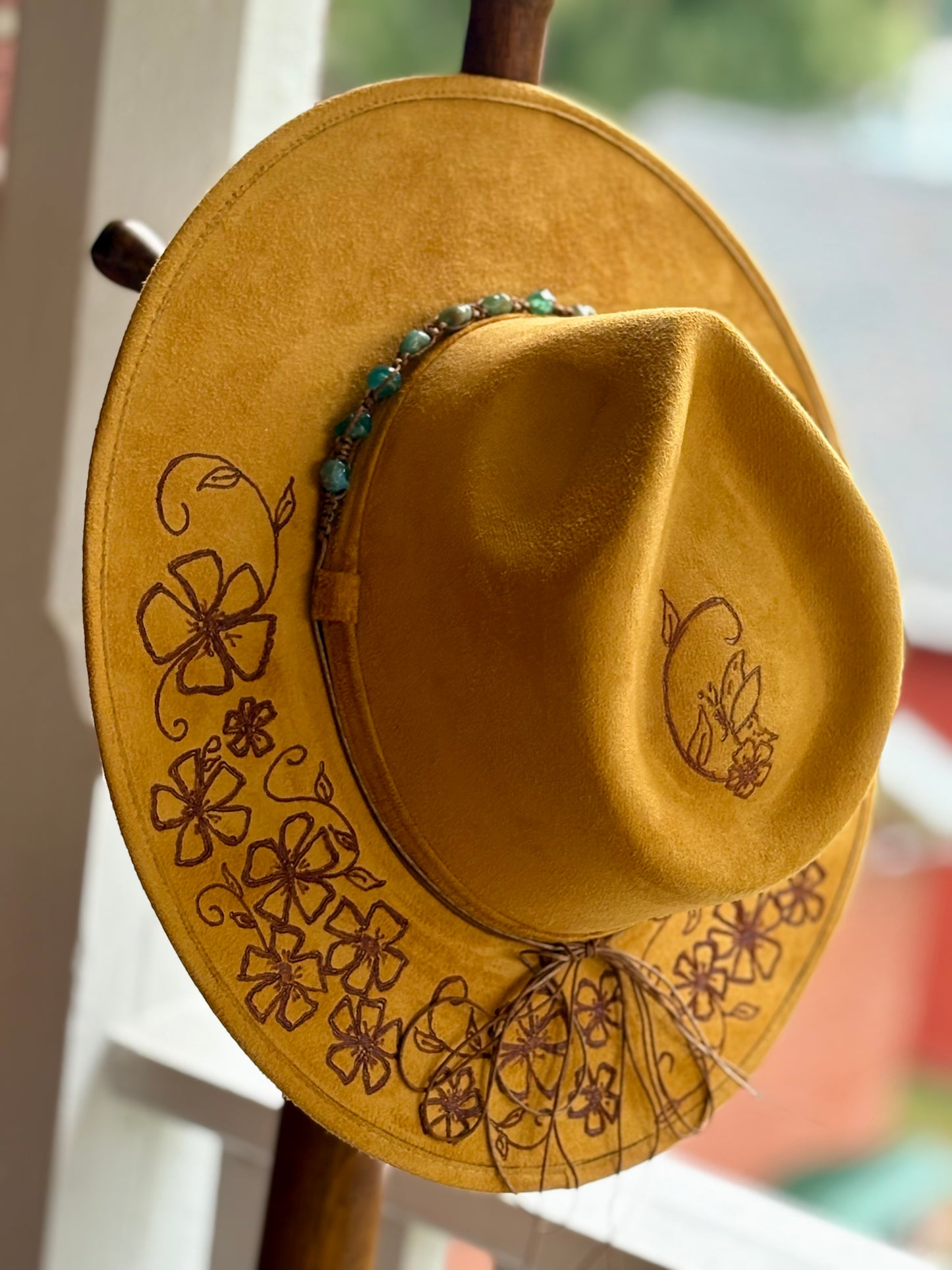 Floral Mustard Flatbrim