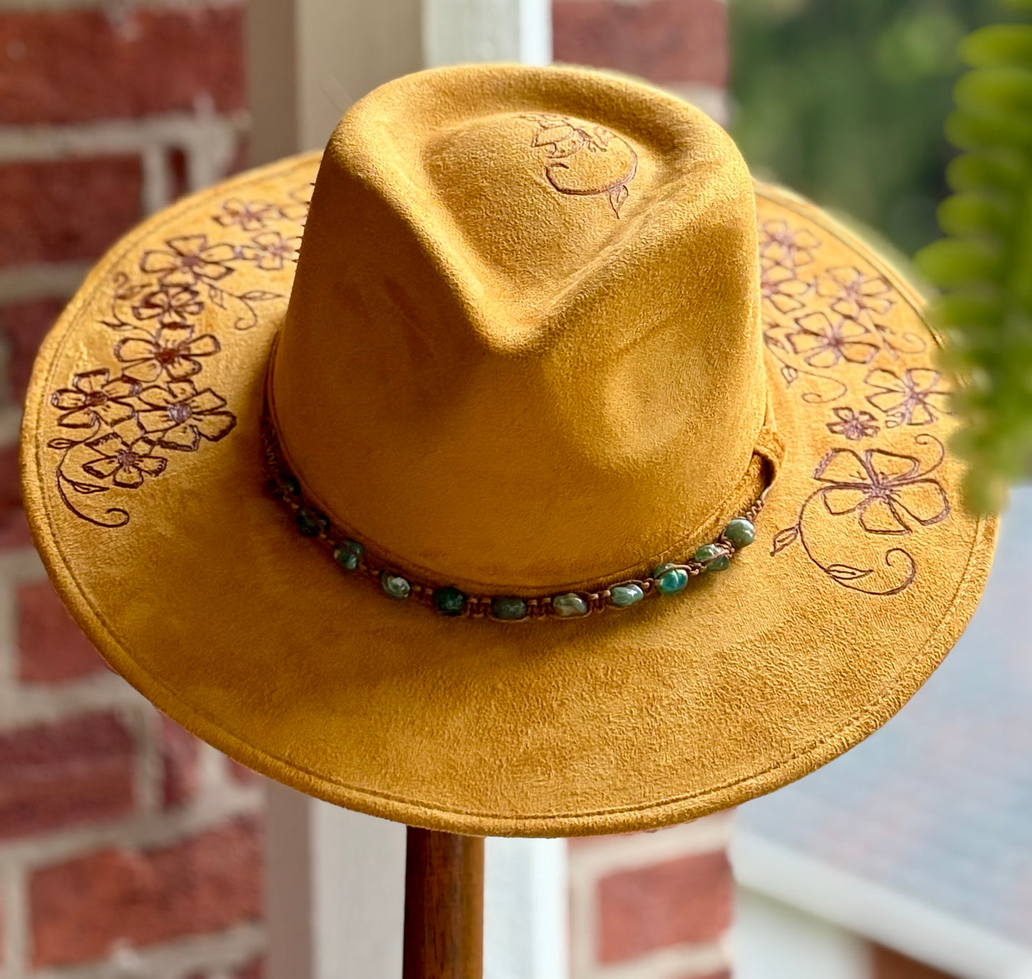 Floral Mustard Flatbrim