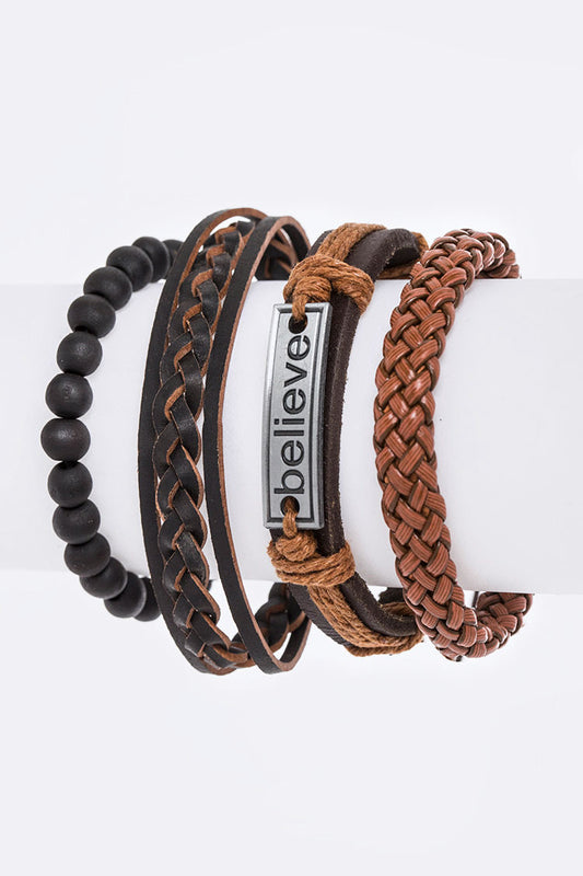 Believe Leather Bracelet