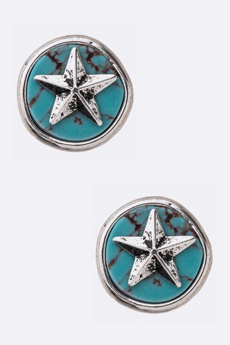 Star Turquoise Earrings